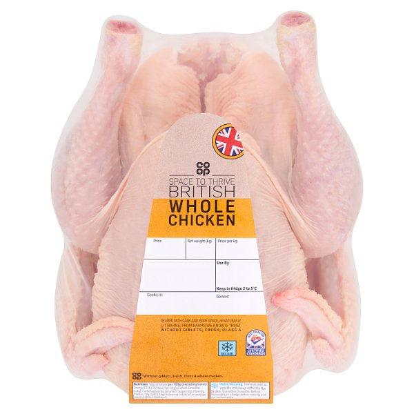 Co Op British Medium Whole Chicken 1.7kg