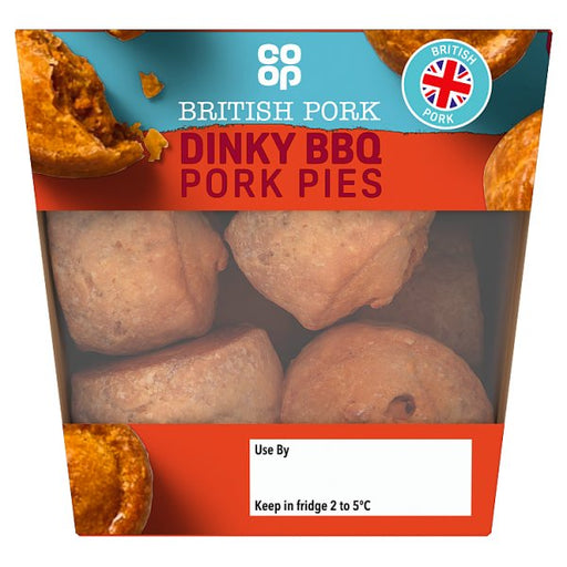 Co Op Dinky BBQ Pork Pie 4pk