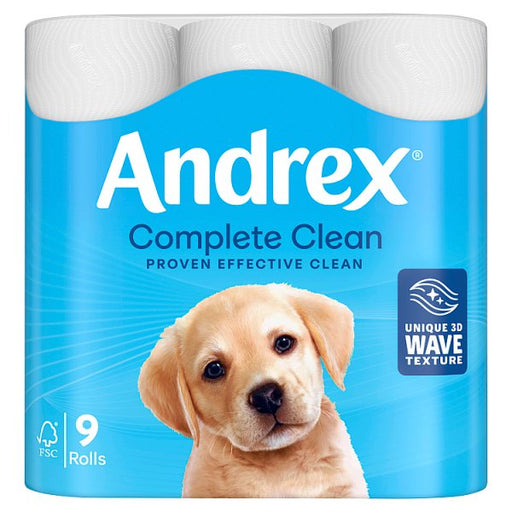 Andrex Complete  Clean Toilet Roll 9 pack