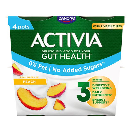 Activia 0% Peach 115g 4pk