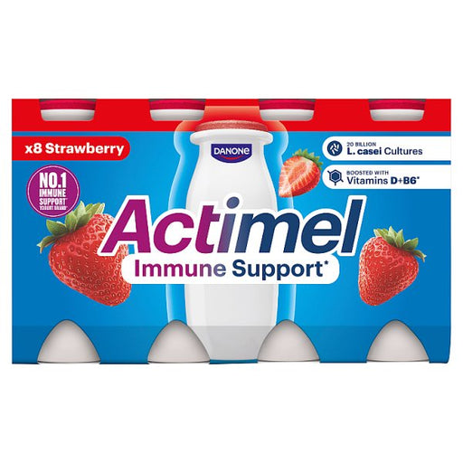 Actimel Strawberry Yoghurt Drinks 8 x 100g