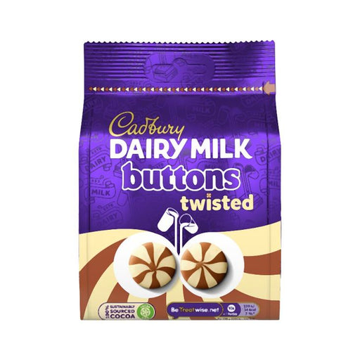 Cadbury Dairy Milk & White Giant Twist Buttons Pouch 105g