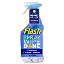 Flash Spray Wipe Done Anti Bac Blossom Bathroom 800ml