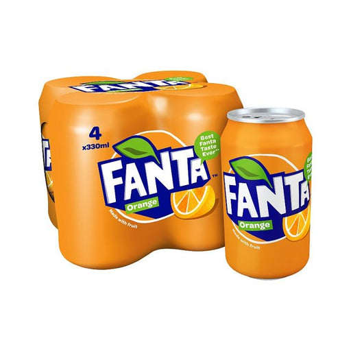 Fanta Orange Can 330mml 4-Pack
