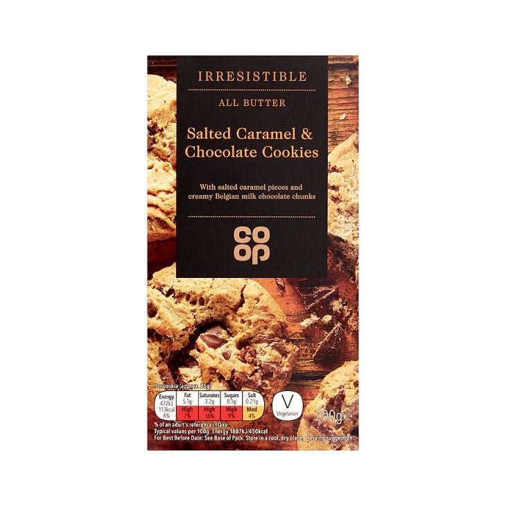 Co Op Irresistible Salted Caramel Cookies 200g