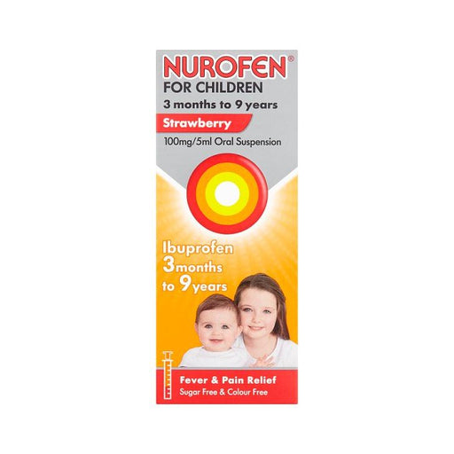 Nurofen For Children Fever & Pain Suspension Strawberry 100ml