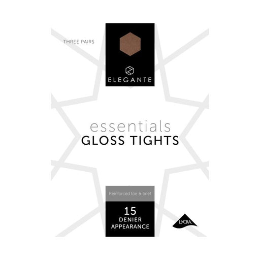 Elegante Essential 15 Denier Gloss Illusion Tights (L) x 3