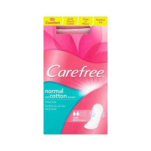 Carefree Cotton Pantyliners Unscented 20-Pack