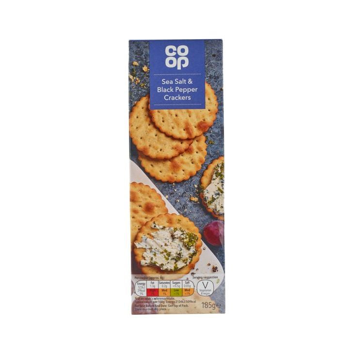 Co Op Sea Salt Scallop Cracker 185g