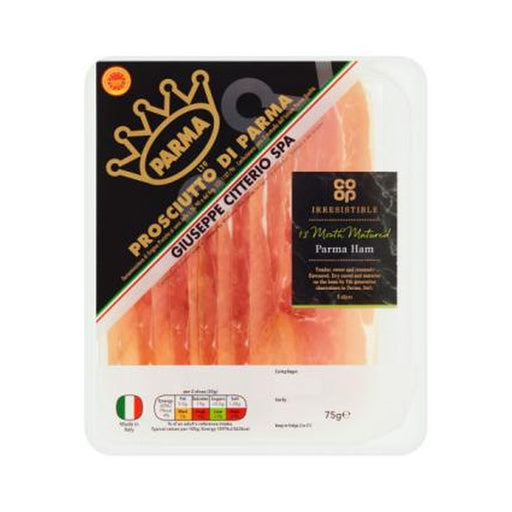 Co Op Irresistible Italian Parma Ham 75g