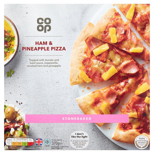 Co Op Stonebaked Ham & Pineapple Pizza 352g