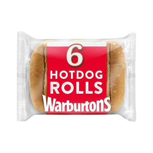 Warburtons Hot Dog Rolls 6pk