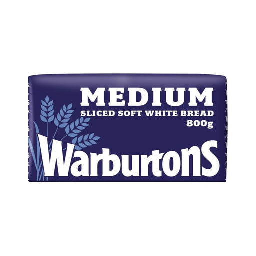 Warburtons Medium Sliced White Bread 800g