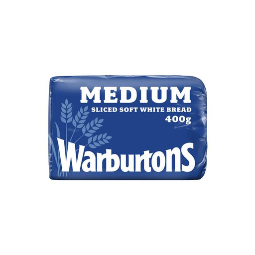 Warburtons Medium Sliced White Bread 400g