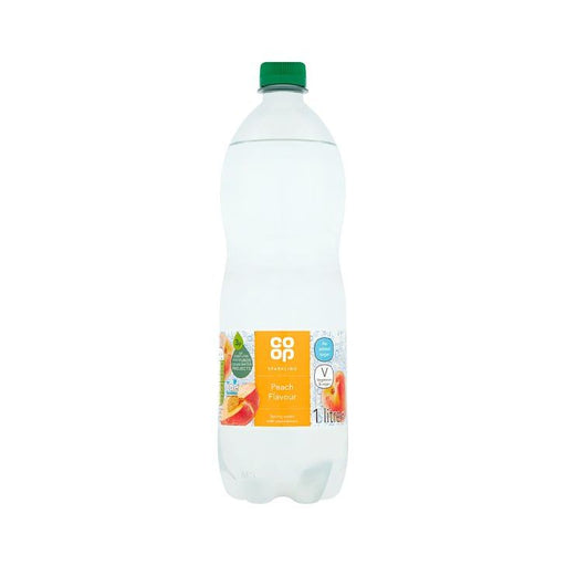 Co op Peach Sparkling Spring Water 1Ltr