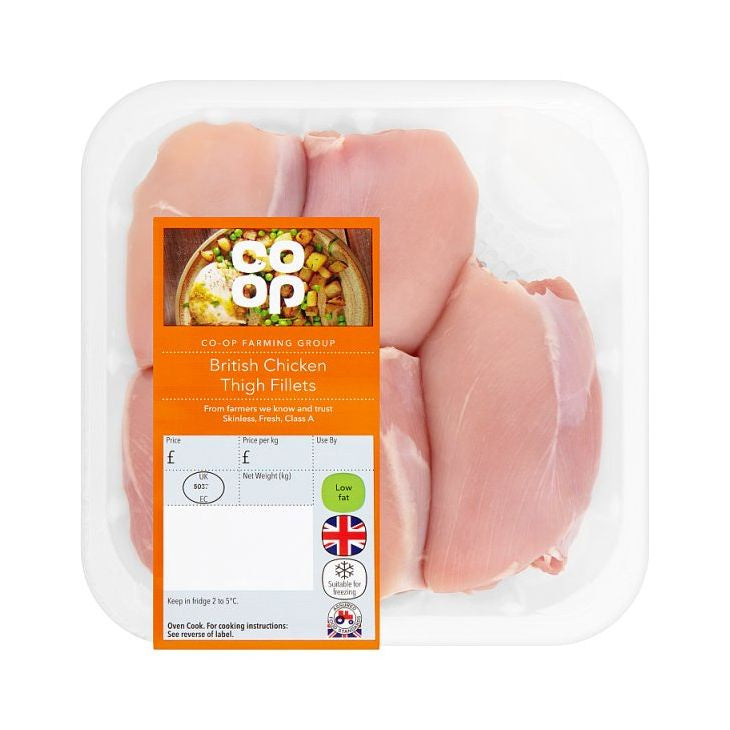 Co Op British Boneless Chicken Thighs 520g