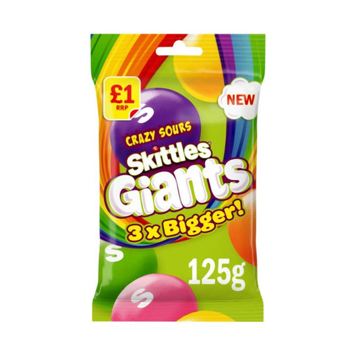 Skittles Giants Sour Sweets 125g