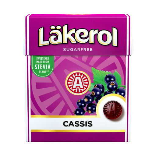 Lakerol Cassis Black Currant Sugar Free Pastilles 25g