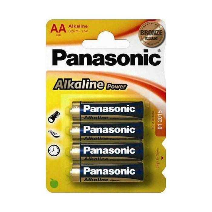 Panasonic Alkaline Power AA Batteries x 4