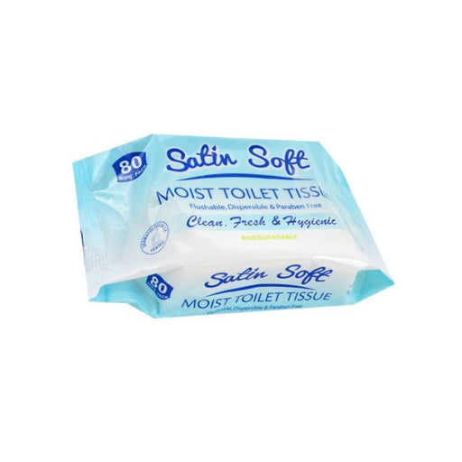 Satin Soft Moist Toilet Tissue 80pk
