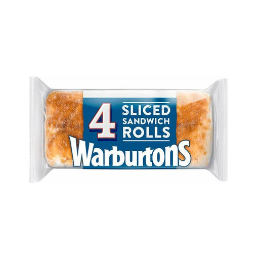 Warburtons Sliced Square Sandwich Rolls 4pk