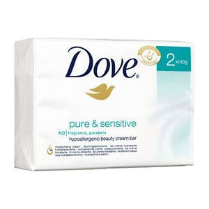 Dove Pure & Sensitive Hypoallergenic Beauty Cream Bar 2 x 100g