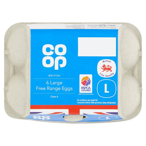 Co Op Free Range Eggs Large 6pk