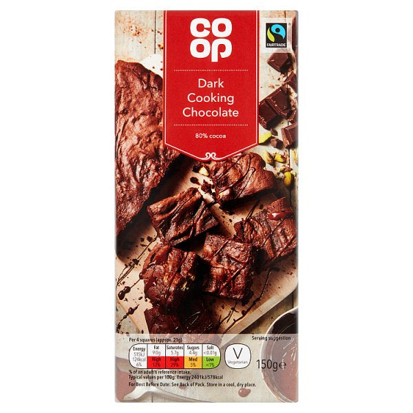 Co Op Dark Cooking Chocolate 150g