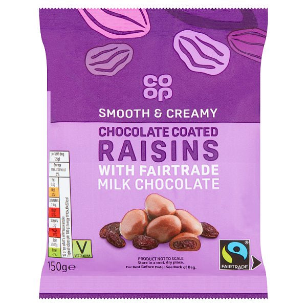 Co Op FT Chocolate Coated Californian Raisins 150g