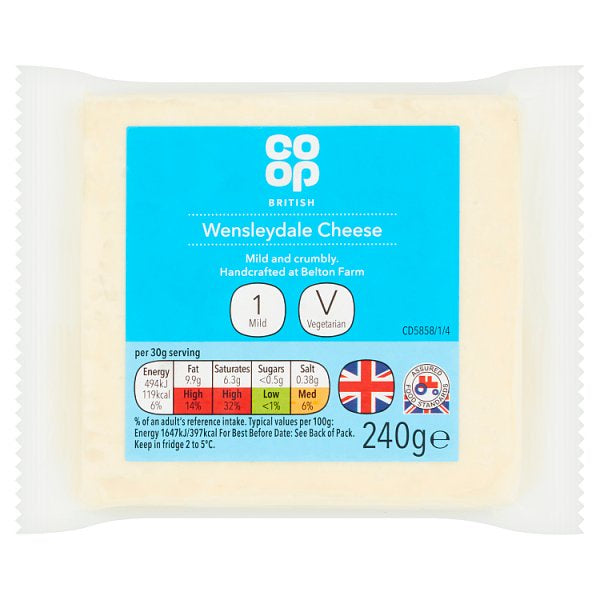 Co Op Wensleydale Cheese 240g