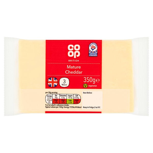 Co Op Mature White Cheddar 350g