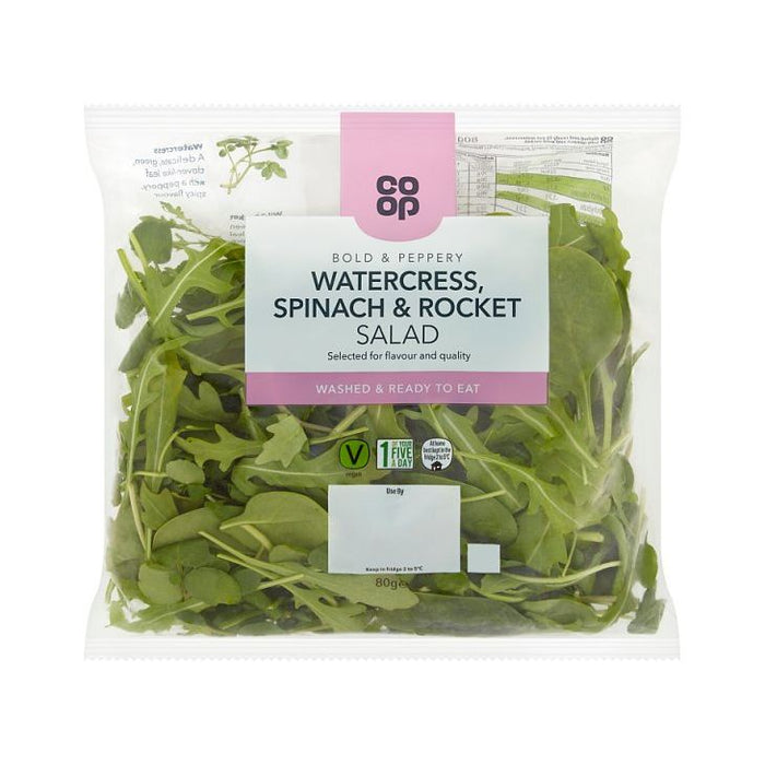 Co op Watercress Spinach & Rocket 80g