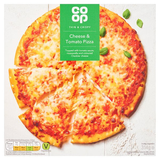 Co Op Thin & Crispy Cheese & Tomato Pizza 314g