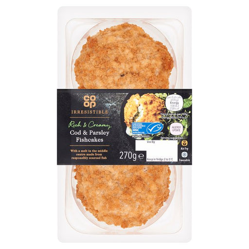Co Op Irresistible Cod & Parsley Fish Cakes 270g