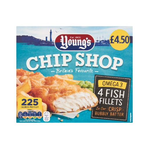 Youngs Chip Shop Omega 3 Fish Fillets PM4.50 4pk