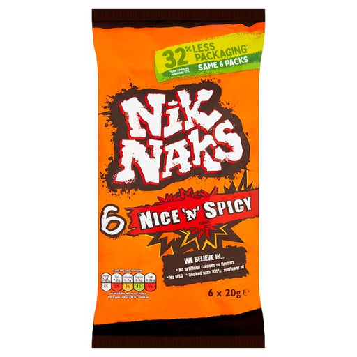 Golden Wonder Nik Naks Nice 'N Spicy 20g 6-Pack