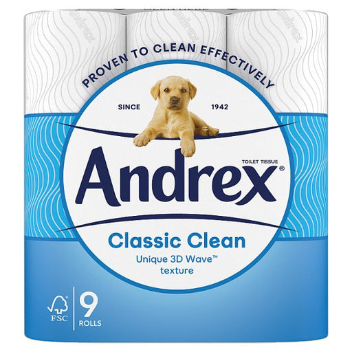 Andrex Classic Clean Toilet Roll 9 pack