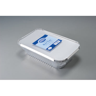 Foil Tray and Lid, Rectangular, 26 x 15 x 5.6cm, Pk of 4