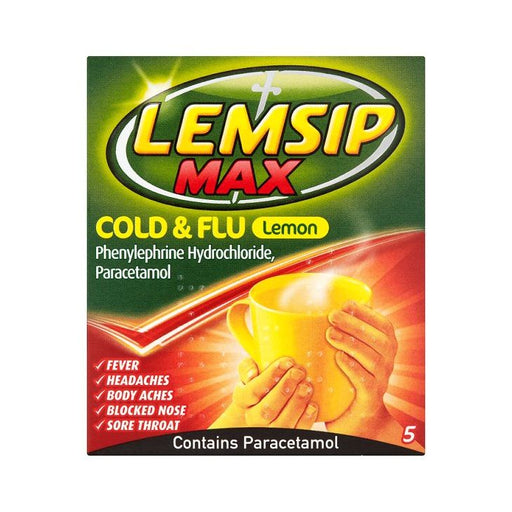 Lemsip MAX Cold & Flu Lemon Flavour 5 Sachets