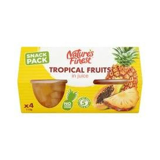 Natures Finest Tropical Fruit Salad in Juice 113g 4-Pack