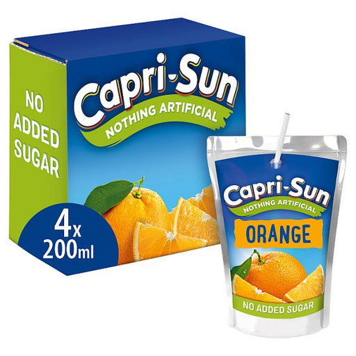 Capri Sun Orange No Added Sugar 4pk
