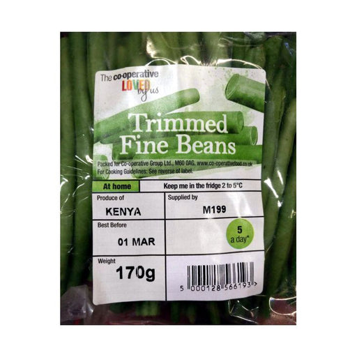 Co Op Trimmed Beans Pre Pack 170g