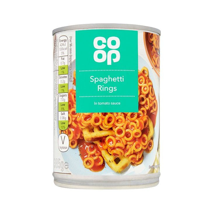 Co Op Spaghetti Rings 385g