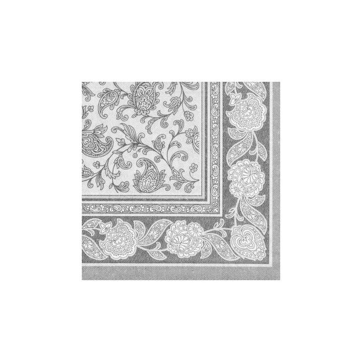 Papstar Royal Collection Napkins Grey Ornaments 40x40cm (pk50)