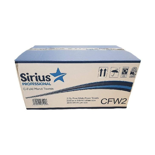 Sirius c-fold White 2ply Hand Towels, CASE12