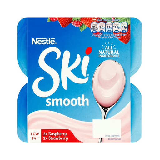 Nestle Ski Smooth Strawberry & Raspberry 4-Pack
