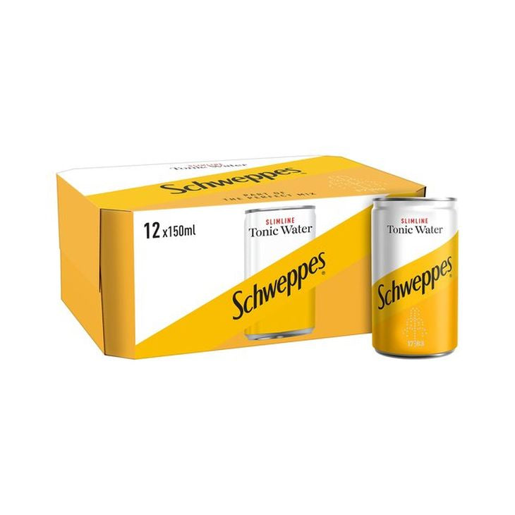 Schweppes Tonic Water Slimline Mini Can 12-Pack
