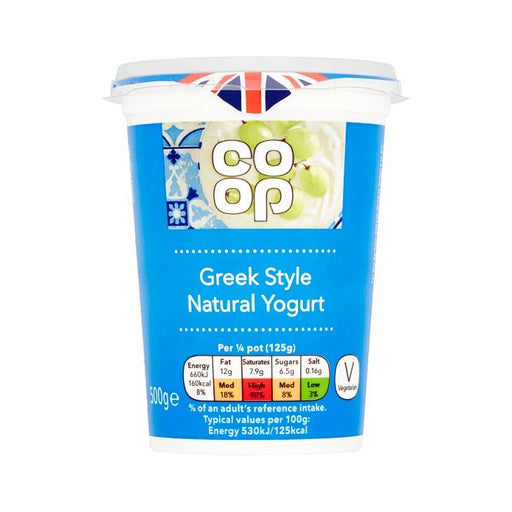 Co Op Greek Style Yogurt 500g