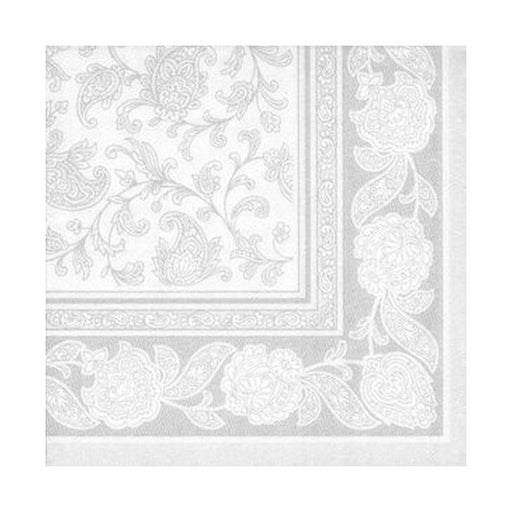 Papstar Royal Collection Napkins White Ornaments 40x40cm 50-Pack