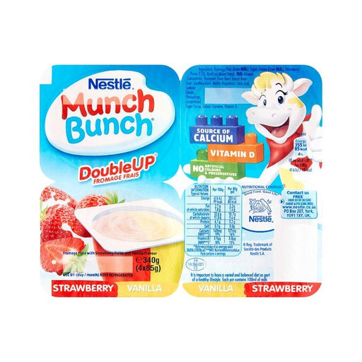Munch Bunch Mega Double Up Strawberry Vanilla 4pack